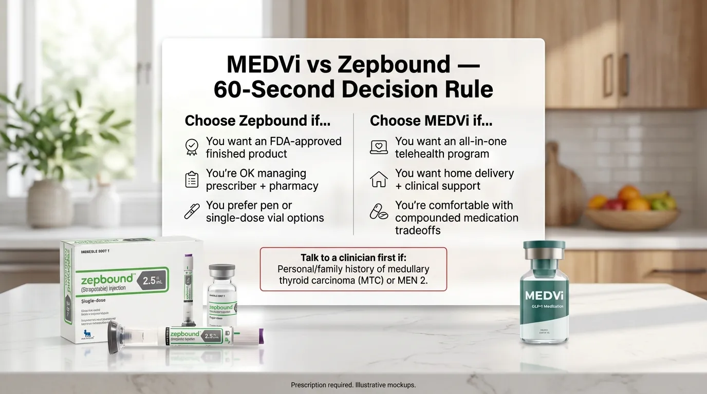 Clinical evidence comparison for tirzepatide showing SURMOUNT trial results and weight loss data