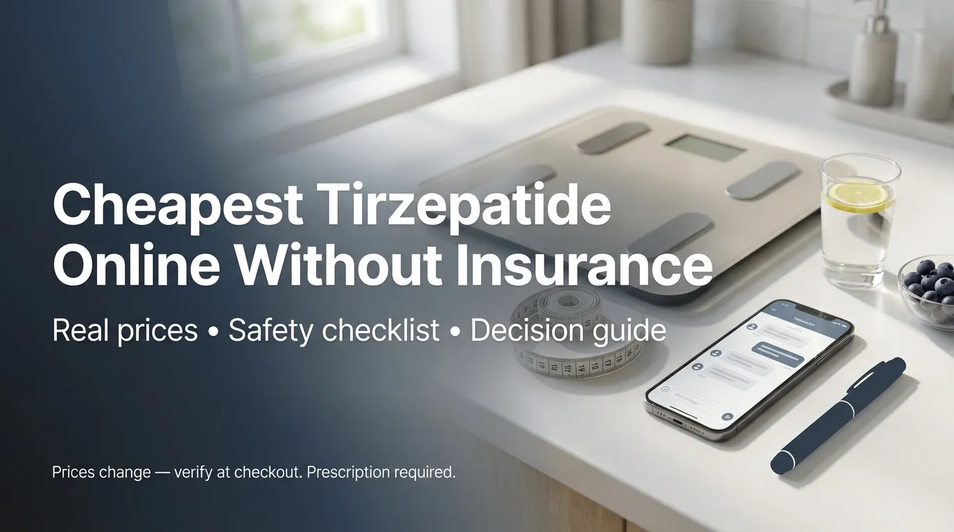 Cheapest tirzepatide online without insurance — provider pricing comparison guide 2026