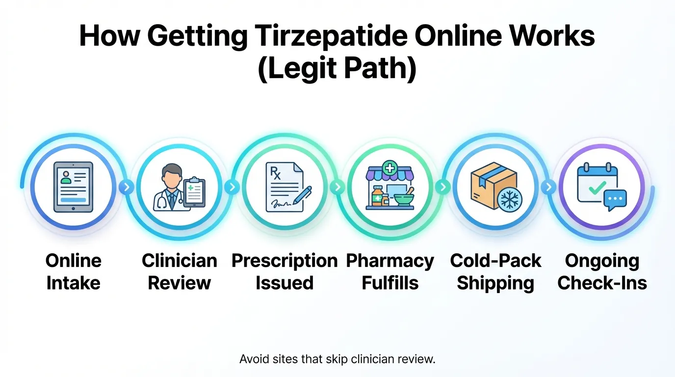 Step-by-step process for getting tirzepatide online from a legitimate telehealth provider