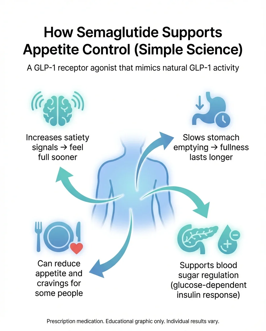 How Semaglutide Supports Appetite Control - GLP-1 mechanism of action explained simply