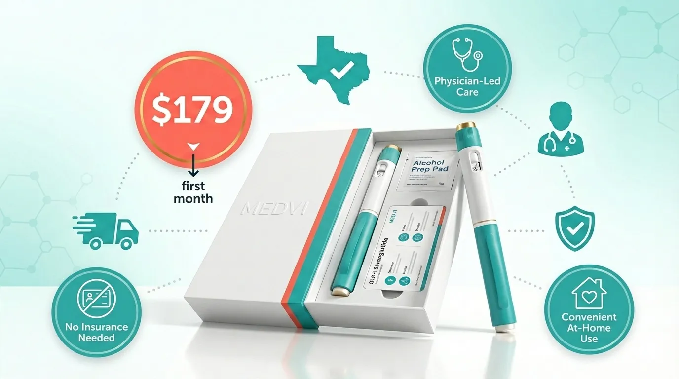 MEDVi semaglutide Texas $179 first month - medication kit with delivery to Texas