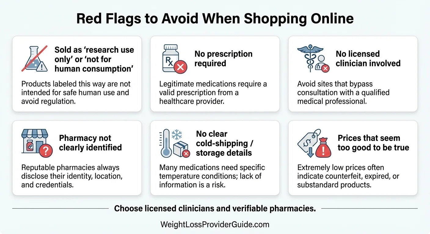 Red flags to watch for when buying tirzepatide online