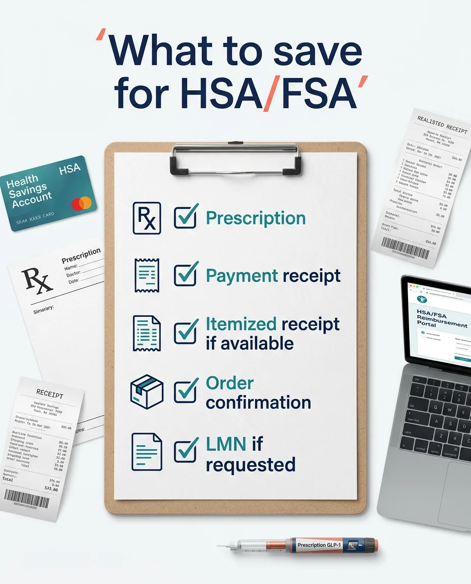What to save for HSA/FSA reimbursement of GLP-1 medications: receipts, prescriptions, and documentation
