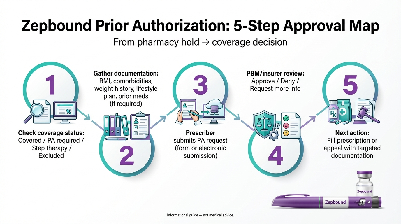 Zepbound prior authorization 5-step approval map